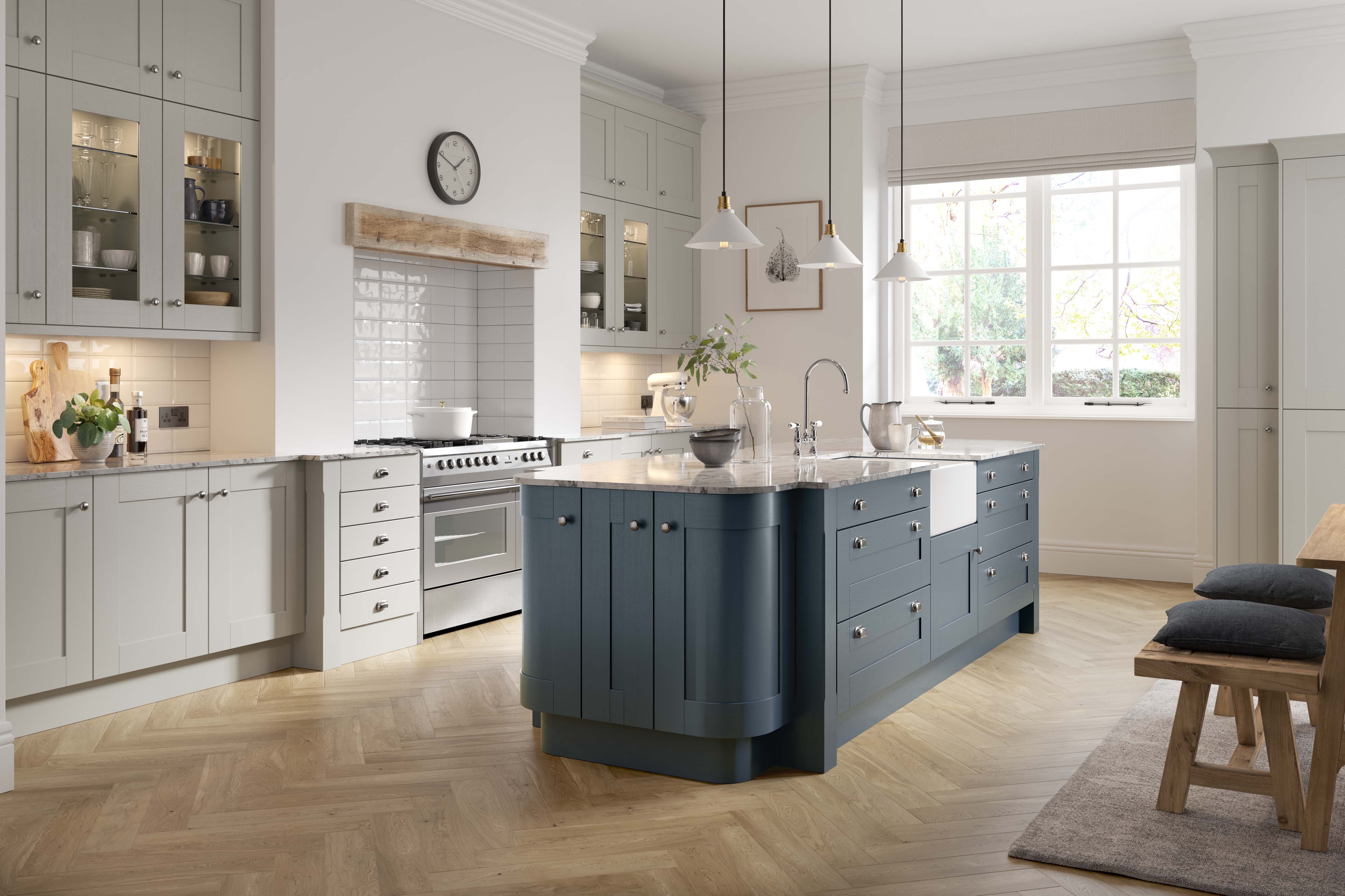 Wood Painted Shaker kitchen